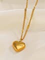 thumb Stainless steel Heart Letter Vintage Necklace 2