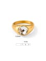 thumb Stainless steel Cubic Zirconia Geometric Trend Band Ring 1