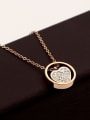 thumb Titanium Steel Rhinestone Heart Minimalist Necklace 1