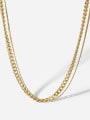 thumb Stainless steel Geometric Vintage Multi Strand Necklace 0