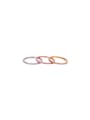 thumb Titanium Steel Cubic Zirconia Geometric Dainty Band Ring 0