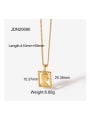 thumb Stainless steel Rectangle Elizabeth Trend Necklace 4