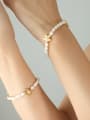 thumb Titanium Steel Freshwater Pearl Minimalist Flower  Bracelet and Necklace Set 3