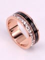 thumb Titanium  Letter Cubic Zirconia Number Dainty Band Ring 0