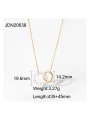 thumb Stainless steel Imitation Pearl Round Dainty Necklace 4