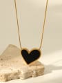 thumb Stainless steel Enamel Heart Minimalist Necklace 3