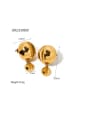 thumb Stainless steel Round Ball Hip Hop Drop Earring 2