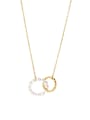 thumb Stainless steel Imitation Pearl Round Dainty Necklace 0