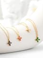thumb Stainless steel Cubic Zirconia Clover Minimalist Necklace 1