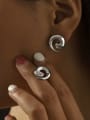 thumb Titanium Steel Cubic Zirconia Minimalist Irregular Earring and Necklace Set 1
