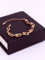 thumb Titanium Steel Irregular Minimalist Link Bracelet 2