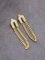 thumb Brass Cubic Zirconia Geometric Vintage Drop Earring 2