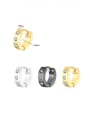thumb Titanium Steel Rhinestone Geometric Minimalist Single Earring(Only -One) 1