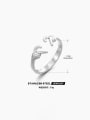 thumb Stainless steel Heart Hip Hop Band Ring 2