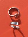 thumb Titanium 316L Stainless Steel Geometric Minimalist Band Ring with e-coated waterproof 3