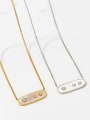 thumb Stainless steel Shell Rectangle Minimalist Necklace 0