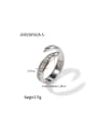 thumb Stainless steel Cubic Zirconia Geometric Dainty Band Ring 3