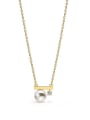 thumb Titanium Steel Imitation Pearl Geometric Minimalist Necklace 0