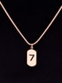 thumb Titanium Number Minimalist Initials Necklace 2