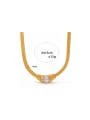 thumb Stainless steel Cubic Zirconia Geometric Trend Link Necklace 3