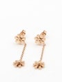 thumb Titanium Flower Minimalist Stud Earring 0