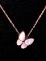 thumb Titanium Shell Butterfly Trend Necklace 2