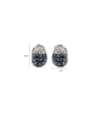thumb Brass Natural Stone Oval Trend Stud Earring 3