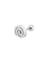 thumb Stainless steel Round Minimalist Single Earring(Single-Only One) 3