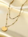thumb Stainless steel Geometric double layer Necklace 2