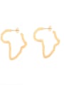thumb Stainless steel Geometric Minimalist Map of Africa Chandelier Earring 1