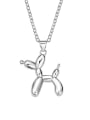 thumb Titanium Steel Balloon  Dog Minimalist Necklace 3