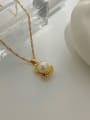 thumb Stainless steel Freshwater Pearl Shell Dainty Necklace 1