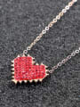 thumb Titanium  Rhinestone Heart Minimalist Necklace 3