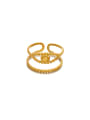 thumb Stainless steel Geometric Hip Hop Stackable Ring 0