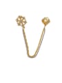 thumb Brass Flower  Tassel Vintage Single Earring(Single-Only One) 0
