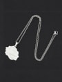 thumb Stainless steel Irregular Ethnic French Reunion Island Map Pendant Necklace 0