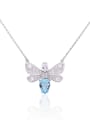 thumb Brass Cubic Zirconia Bee Cute Necklace 0