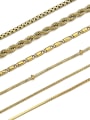 thumb Brass Geometric Minimalist Chain Necklace 4