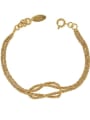 thumb Brass Geometric Vintage Hollow chain Link Bracelet 3