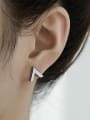 thumb Titanium Steel Smooth Letter Minimalist Stud Earring 1