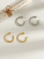 thumb Copper C-shaped geometric minimalist study Trend Korean Fashion Earring 2
