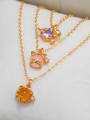 thumb Brass Cats Eye Rabbit Minimalist Necklace 1