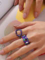 thumb Alloy Enamel Geometric Cute Band Ring 3
