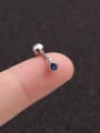 thumb Brass Cubic Zirconia Water Drop Minimalist Stud Earring 3