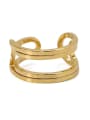 thumb Brass Geometric line Vintage Stackable Ring 4