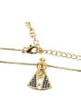 thumb Brass Cubic Zirconia Religious Vintage Necklace 4