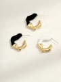 thumb Brass Enamel Geometric Minimalist Stud Trend Korean Fashion Earring 2
