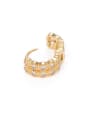 thumb Brass Cubic Zirconia Geometric Vintage Single Earring--only one 0