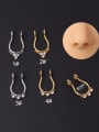 thumb Stainless steel Cubic Zirconia Geometric Hip Hop Nose Rings(Single Only One) 0
