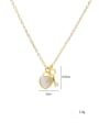 thumb Brass Cubic Zirconia Heart Dainty Necklace 2